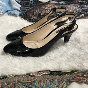 Alex Marie Black Short Heel Shoes with buckle